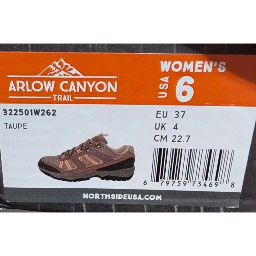 Northside Arlow Canyon Trail Womens Hiking Shoes Taupe Coral Size 6